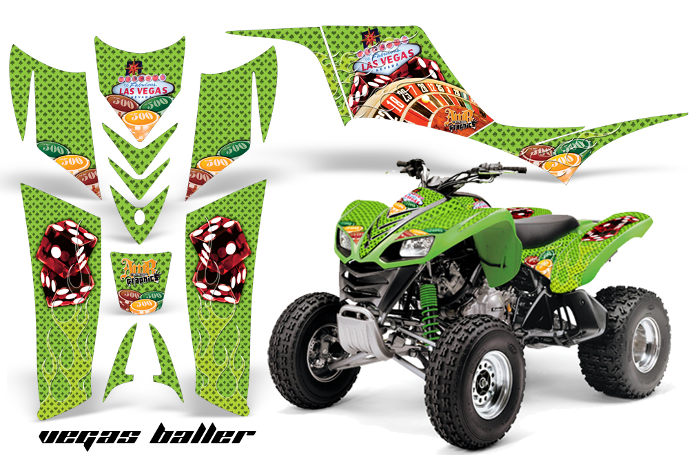 Kawasaki KFX 700 Graphics vegasballer green